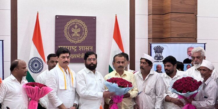 मुख्यमंत्री एकनाथ शिंदे यांच्यासमवेत कृषीमंत्री धनंजय मुंडे यांची राजस्थान मधील किसान संमेलनास ऑनलाइन उपस्थिती